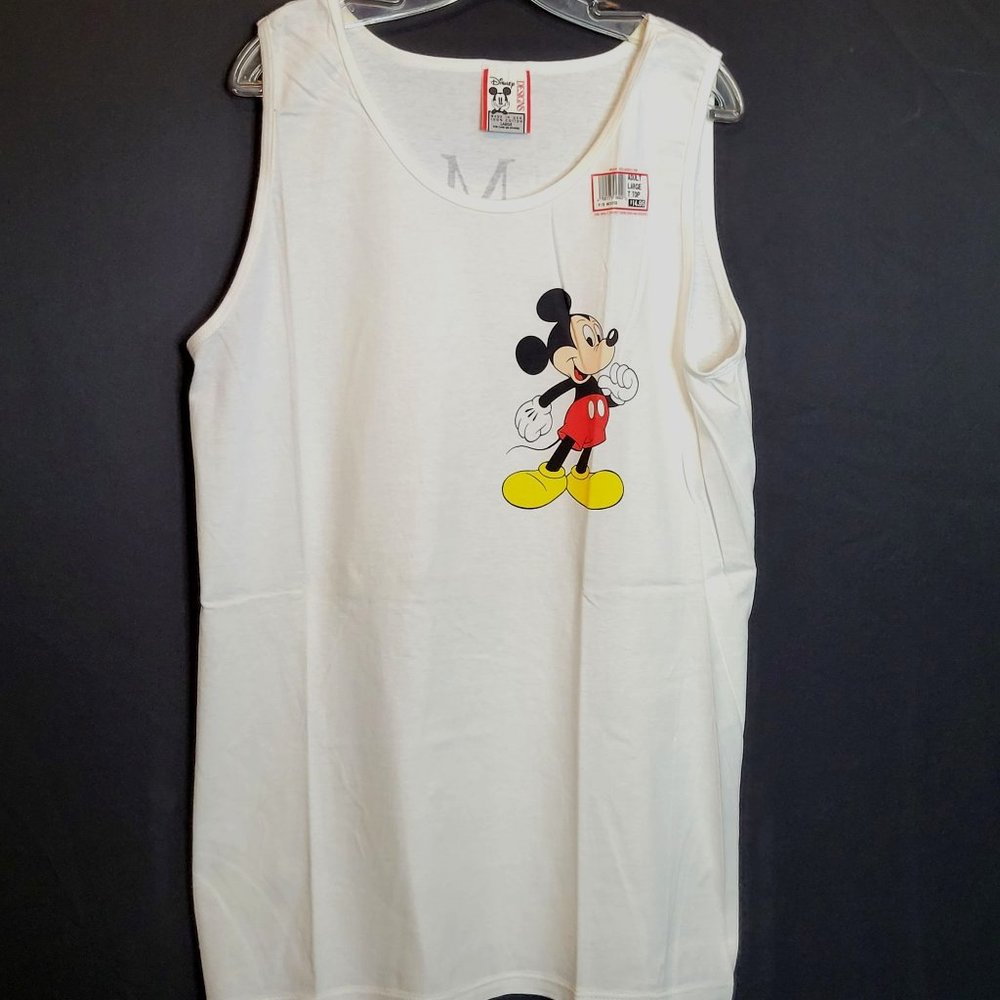 Vintage Disney Mickey Mouse Tank Top Original Price Sticker Made USA Size Large